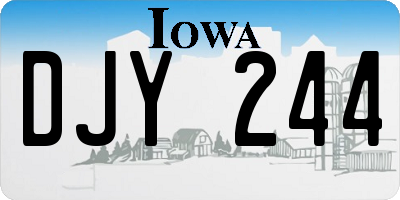 IA license plate DJY244
