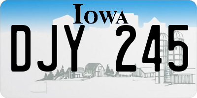 IA license plate DJY245