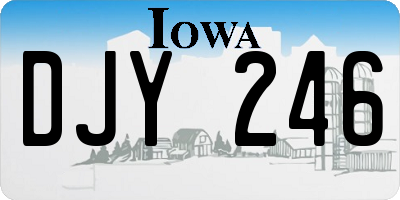 IA license plate DJY246