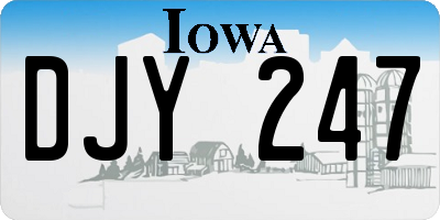 IA license plate DJY247