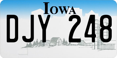 IA license plate DJY248