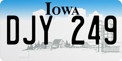 IA license plate DJY249