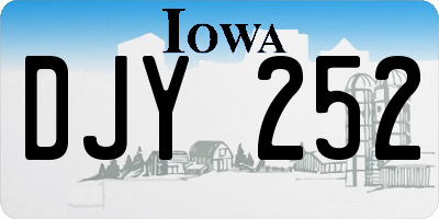 IA license plate DJY252