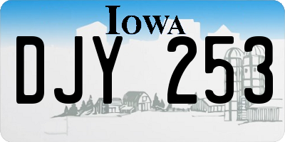 IA license plate DJY253
