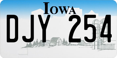 IA license plate DJY254