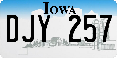 IA license plate DJY257