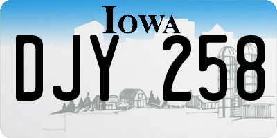 IA license plate DJY258