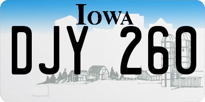 IA license plate DJY260