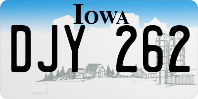IA license plate DJY262