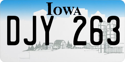IA license plate DJY263
