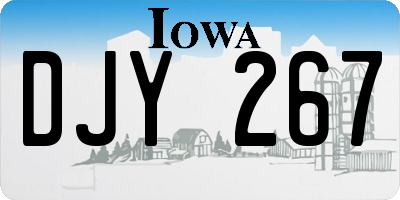 IA license plate DJY267