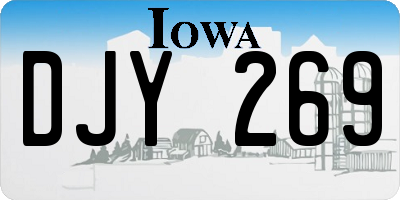 IA license plate DJY269
