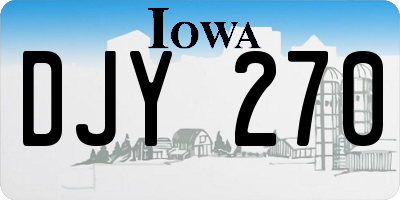 IA license plate DJY270