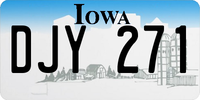 IA license plate DJY271