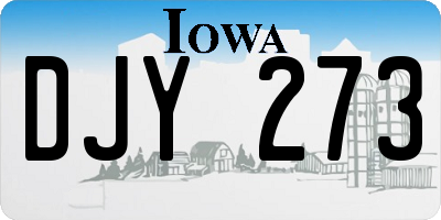 IA license plate DJY273