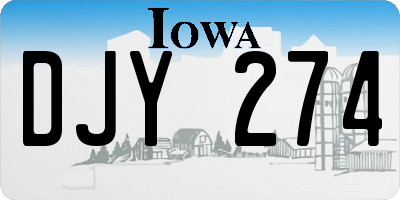IA license plate DJY274