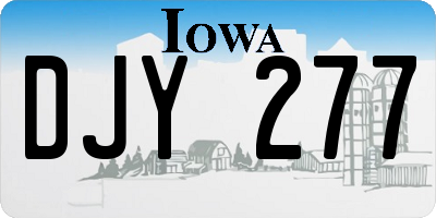 IA license plate DJY277