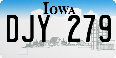 IA license plate DJY279