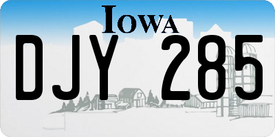 IA license plate DJY285