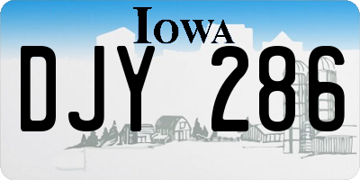 IA license plate DJY286