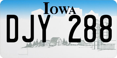 IA license plate DJY288