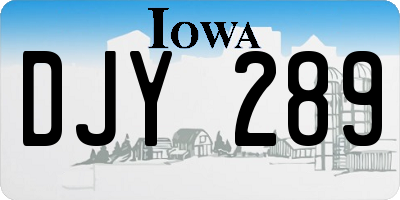 IA license plate DJY289
