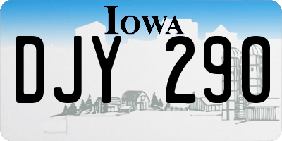 IA license plate DJY290