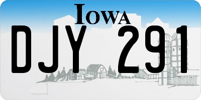 IA license plate DJY291