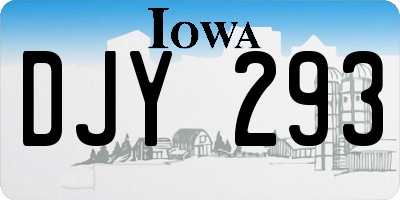 IA license plate DJY293