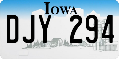 IA license plate DJY294