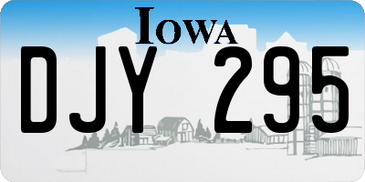 IA license plate DJY295