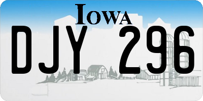IA license plate DJY296
