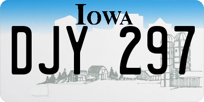 IA license plate DJY297