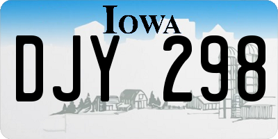 IA license plate DJY298