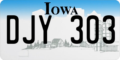 IA license plate DJY303