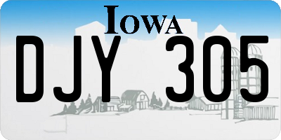 IA license plate DJY305