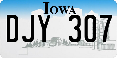 IA license plate DJY307