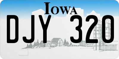 IA license plate DJY320
