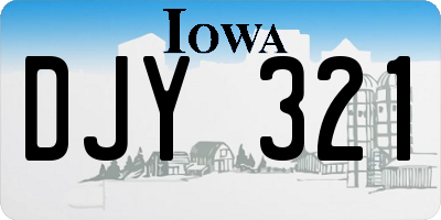 IA license plate DJY321