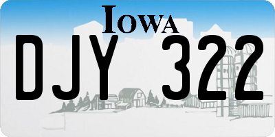 IA license plate DJY322