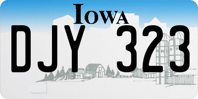 IA license plate DJY323