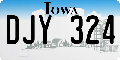 IA license plate DJY324