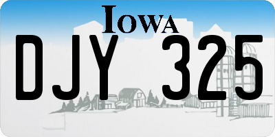 IA license plate DJY325