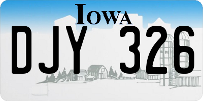 IA license plate DJY326