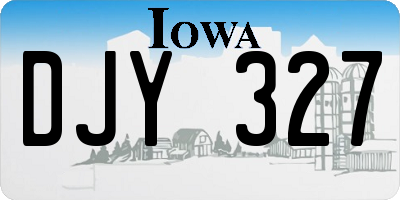 IA license plate DJY327