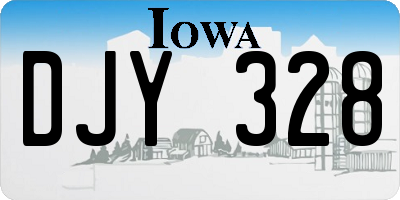 IA license plate DJY328