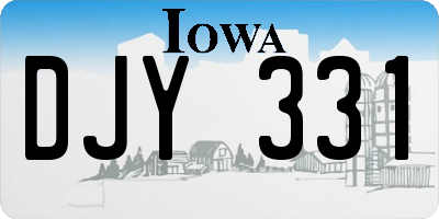 IA license plate DJY331