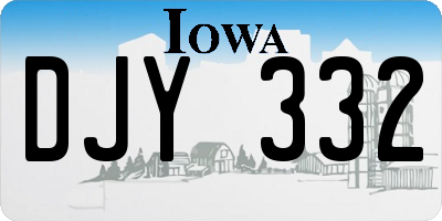 IA license plate DJY332