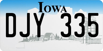 IA license plate DJY335