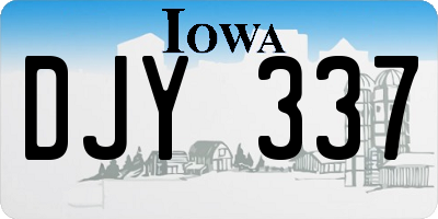 IA license plate DJY337